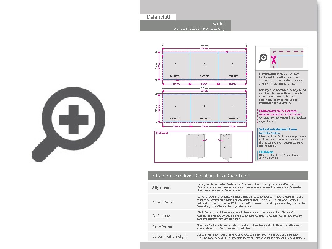 Product Bild trauerkarte__gefalzt_auf_quadrat_12_0_cm_x_12_0_cm__vertikaler_wickelfalz__6-seitig
